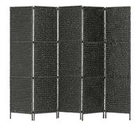 Vidaxl 5-Panel Room Divider Black 193X160 Cm Water Hyacinth