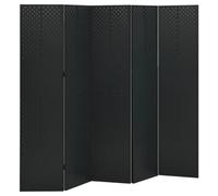 (black, 200 x 180 cm/ 1 piece) vidaXL 2x 4-Panel Room Dividers Black Steel Privacy Screen Room Partition