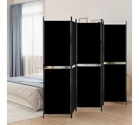 Vidaxl 5-Panel Room Divider Black 250X180 Cm Fabric Room Dividers
