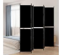 (Black, 250 x 220 cm) vidaXL Room Divider Privacy Screen Paravent Dressing Room Partition Fabric