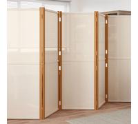 vidaXL 5-Panel Room Divider Cream White 350x180 cm
