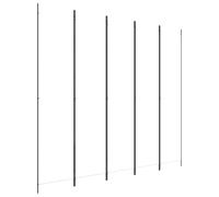 vidaXL Room Divider 5-Panel - White Fabric, 250x220 cm, Foldable Privacy & Sun Blocker