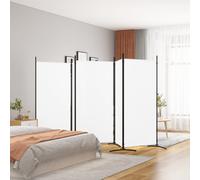 vidaXL 5-Panel Room Divider White 433x180 cm Fabric