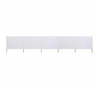 vidaXL 5-panel Wind Screen Durable Stable Sun Privacy Folding Screens Breakers Beach Shelter Camping Windbreaks Fabric 600x120cm Sand White