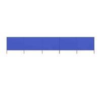 vidaXL 5-panel Wind Screen Fabric 600x160 cm Azure Blue UK HOT