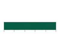 vidaXL 5-panel Wind Screen Fabric 600x160 cm Green