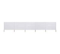 vidaXL 5-panel Wind Screen Fabric 600x160 cm Sand White UK