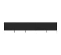 vidaXL 5-panel Wind Screen Fabric 600x80 cm Black NEW