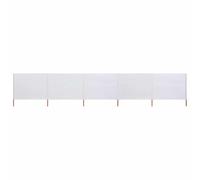 vidaXL 5-panel Wind Screen Fabric 600x80 cm Sand White