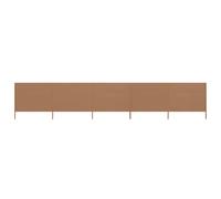 vidaXL 5-panel Wind Screen Fabric 600x80 cm Taupe