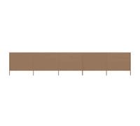 vidaXL 5-panel Wind Screen Fabric 600x80 cm Taupe UK
