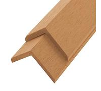 'vidaXL 5 pcs Decking Angle Trims WPC 170 cm - Teak - Water and Weather Resistant Finish for Outdoor Decks and Steps