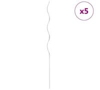 vidaXL Spiral Plant Supports Flower Laces 110 cm Galvanised Steel Strong 5 x