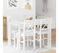 vidaXL 5 Piece Dining Set White