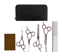vidaXL Dog Grooming Scissors Set Pet Grooming Scissors 5 Piece Stainless Steel