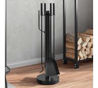 vidaXL 5 Piece Fireplace Tool Set 18x56 cm Steel