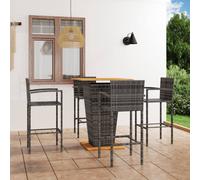 vidaXL 5 Piece Garden Bar Set Grey