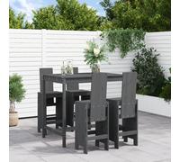 Garden Bar Set Outdoor Bar Table Set Bar Stool 5 Piece Solid Wood Pine vidaXL