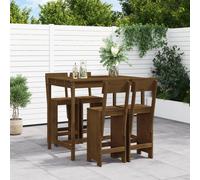 vidaXL 5 Piece Garden Bar Set Honey Brown Solid Wood Pine
