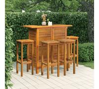 vidaXL 5 Piece Garden Bar Set Solid Wood Acacia