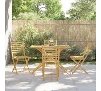 Garden Dining Set 5 Piece Outdoor Table and Chair Bamboo vidaXL