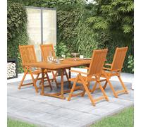vidaXL 5 Piece Garden Dining Set Solid Wood Acacia