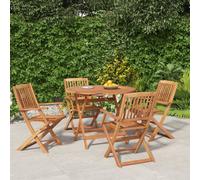vidaXL Garden Dining Set 5 Piece Solid Wood Acacia Outdoor Table and Chair