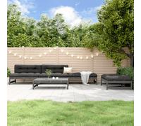 vidaXL Garden Lounge Set Modular Sofa Middle Sofa 5 Piece Grey Solid Wood Pine