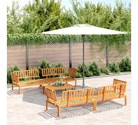 vidaXL Garden Pallet Sofa Set 5 Piece Outdoor Pallet Sofa Solid Wood Acacia