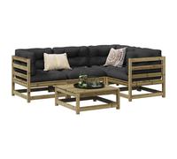 Garden Sofa Set 5 Piece Outdoor Sofa Set Corner Sofa Solid Wood Pine vidaXL