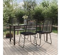 vidaXL 5 Piece Patio Dining Set Black