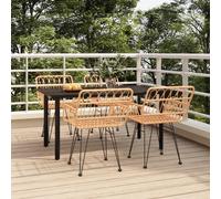 Garden Dining Set Poly Rattan Black/Brown Multi Sizes 3/5/7/9 Piece vidaXL