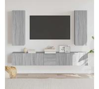 (Grey sonoma) vidaXL TV Cabinet Set Engineered Wood Media Unit Multi Colours/Sizes 3/5 Piece
