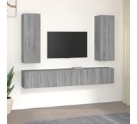 vidaXL 5 Piece TV Cabinet Set Grey Sonoma Engineered Wood, Grey