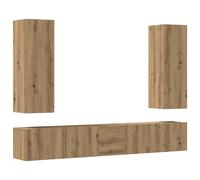 vidaXL 5 Piece TV Cabinet Set Wall-mounted Artisan Oak Engineered Wood