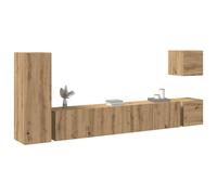 vidaXL 5 Piece TV Cabinet Set Wall-mounted Artisan Oak Engineered Wood