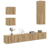 vidaXL 5 Piece TV Cabinet Set Wall-mounted Artisan Oak Engineered Wood