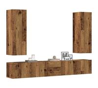 vidaXL 5 Piece TV Cabinet Set Wall-mounted Old Wood Engineered Wood