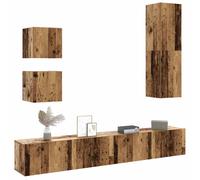 vidaXL 5 Piece TV Cabinet Set Wall-mounted Old Wood Engineered Wood