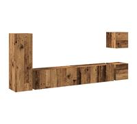 vidaXL 5 Piece TV Cabinet Set Wall-mounted Old Wood Engineered Wood tv cabinet
