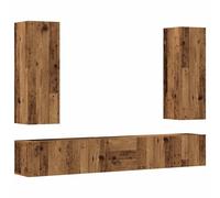 vidaXL 5 Piece TV Cabinet Set Wall-mounted Old Wood Engineered Wood