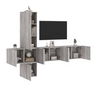 vidaXL 5 Piece TV Wall Units Grey Sonoma Engineered Wood