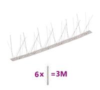 vidaXL 5-row S/Steel Bird & Pigeon Spikes Set of 6 3 m, Silver