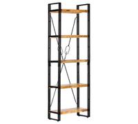 5-Tier Bookcase 60x30x180 cm Solid Mango Wood