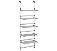vidaXL 5-Tier Hanging Laundry Drying Rack Versatile Aluminium Clothes Rack with Adjustable Height, Ideal for Space Saving, Silver