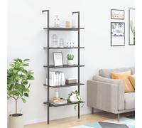(black, 64 x 35 x 185 cm) vidaXL Leaning Shelf Bookcase Bookshelf Shelving Unit Storage Rack Organiser