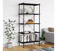 vidaXL 5-Tier Shelving Unit Black 80x40x163 cm