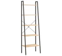 Vidaxl 5-Tier Standing Shelf Light Brown And Black 56X35X174 Cm