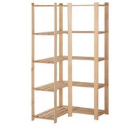 Vidaxl 5-Tier Storage Corner Rack 82.5X82.5X170 Cm Solid Pinewood