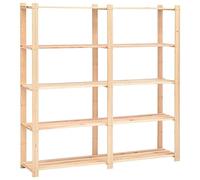 vidaXL 5-Tier Storage Rack 170x38x170 cm Solid Pinewood 500 kg